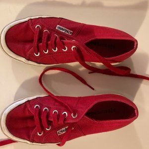 Superga red sneakers ladies 37 1/2  (US 7)